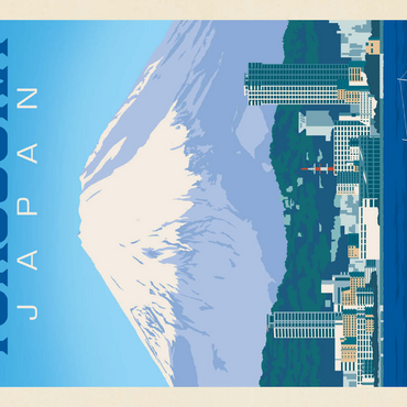 Darstellung des Puzzle Motivs Japan: Yokosuka Waterfront with Mount Fuji and Cityscape 500 Puzzle 3D Modell