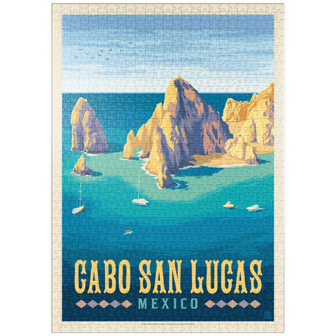 Darstellung des Puzzle Motivs Cabo San Lucas Mexico – El Arco Rock Formations and Turquoise Sea puzzleplate Cabo San Lucas Mexico – El Arco Rock Formations and Turquoise Sea 1000 Puzzle