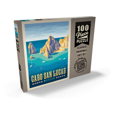 Darstellung des Puzzle Motivs Cabo San Lucas Mexico – El Arco Rock Formations and Turquoise Sea 100 Puzzle Schachtel Ansicht2