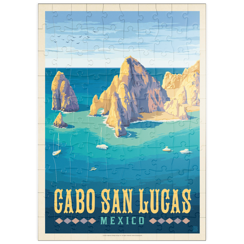 Darstellung des Puzzle Motivs Cabo San Lucas Mexico – El Arco Rock Formations and Turquoise Sea puzzleplate Cabo San Lucas Mexico – El Arco Rock Formations and Turquoise Sea 100 Puzzle
