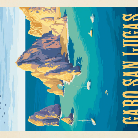 Darstellung des Puzzle Motivs Cabo San Lucas Mexico – El Arco Rock Formations and Turquoise Sea Cabo San Lucas Mexico – El Arco Rock Formations and Turquoise Sea 100 Puzzle 3D Modell