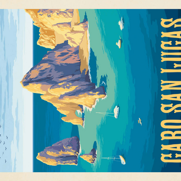 Darstellung des Puzzle Motivs Cabo San Lucas Mexico – El Arco Rock Formations and Turquoise Sea 200 Puzzle 3D Modell