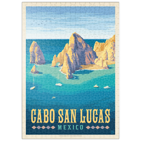 Darstellung des Puzzle Motivs Cabo San Lucas Mexico – El Arco Rock Formations and Turquoise Sea puzzleplate Cabo San Lucas Mexico – El Arco Rock Formations and Turquoise Sea 500 Puzzle
