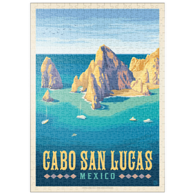 Darstellung des Puzzle Motivs Cabo San Lucas Mexico – El Arco Rock Formations and Turquoise Sea - Puzzleteile: 500