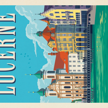 Darstellung des Puzzle Motivs Lucerne Switzerland Waterfront with Historic Architecture 1000 Puzzle 3D Modell