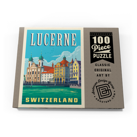 Darstellung des Puzzle Motivs Lucerne Switzerland Waterfront with Historic Architecture Lucerne Switzerland Waterfront with Historic Architecture 100 Puzzle Schachtel Ansicht3