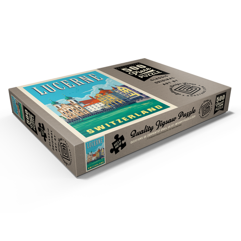 Darstellung des Puzzle Motivs Lucerne Switzerland Waterfront with Historic Architecture Lucerne Switzerland Waterfront with Historic Architecture 500 Puzzle Schachtel Ansicht1