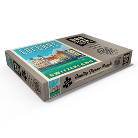 Darstellung des Puzzle Motivs Lucerne Switzerland Waterfront with Historic Architecture - Puzzleteile: 500