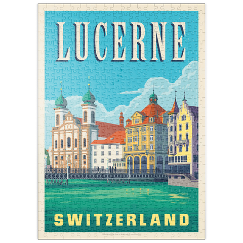 Darstellung des Puzzle Motivs Lucerne Switzerland Waterfront with Historic Architecture puzzleplate Lucerne Switzerland Waterfront with Historic Architecture 500 Puzzle