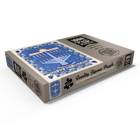 Alternative Darstellung des Puzzle-Motivs Happy Hanukkah – Puzzleteile: 1000