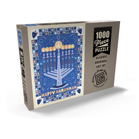 Darstellung des Puzzle Motivs Happy Hanukkah Happy Hanukkah 1000 Puzzle Schachtel Ansicht2