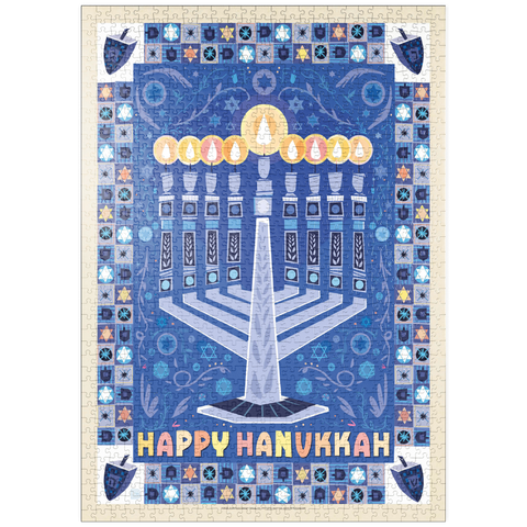 Darstellung des Puzzle Motivs Happy Hanukkah puzzleplate Happy Hanukkah 1000 Puzzle