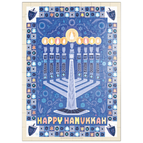 Darstellung des Puzzle Motivs Happy Hanukkah - Puzzleteile: 100