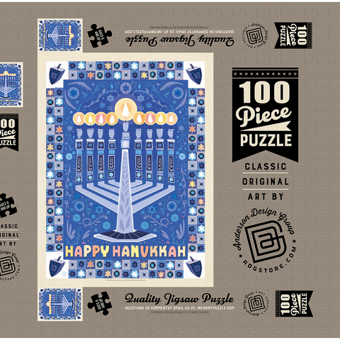 Darstellung des Puzzle Motivs Happy Hanukkah Happy Hanukkah 100 Puzzle Schachtel 3D Modell