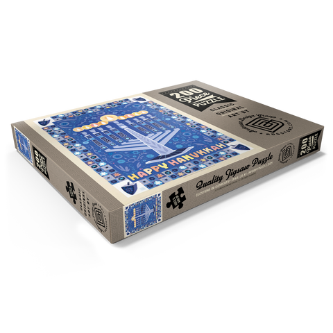 Darstellung des Puzzle Motivs Happy Hanukkah Happy Hanukkah 200 Puzzle Schachtel Ansicht1