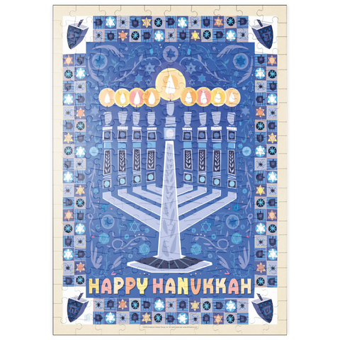 Darstellung des Puzzle Motivs Happy Hanukkah puzzleplate Happy Hanukkah 200 Puzzle