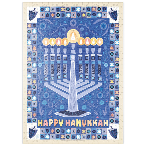 Darstellung des Puzzle Motivs Happy Hanukkah puzzleplate Happy Hanukkah 500 Puzzle