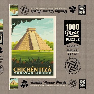Darstellung des Puzzle Motivs Mexico: Chichén Itzá 1000 Puzzle Schachtel 3D Modell