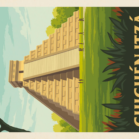 Darstellung des Puzzle Motivs Mexico: Chichén Itzá Mexico: Chichén Itzá 100 Puzzle 3D Modell