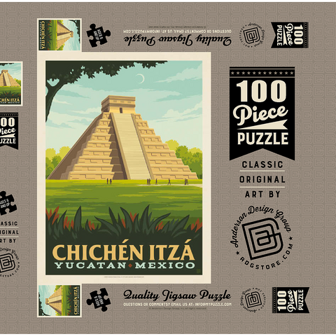 Darstellung des Puzzle Motivs Mexico: Chichén Itzá Mexico: Chichén Itzá 100 Puzzle Schachtel 3D Modell