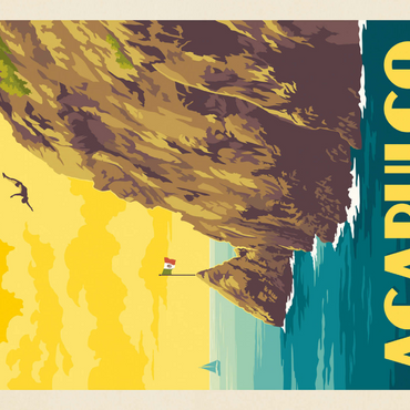 Darstellung des Puzzle Motivs Mexico: Acapulco, La Quebrada 1000 Puzzle 3D Modell