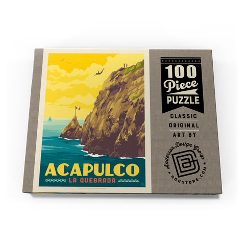 Darstellung des Puzzle Motivs Mexico: Acapulco, La Quebrada Mexico: Acapulco, La Quebrada 100 Puzzle Schachtel Ansicht3