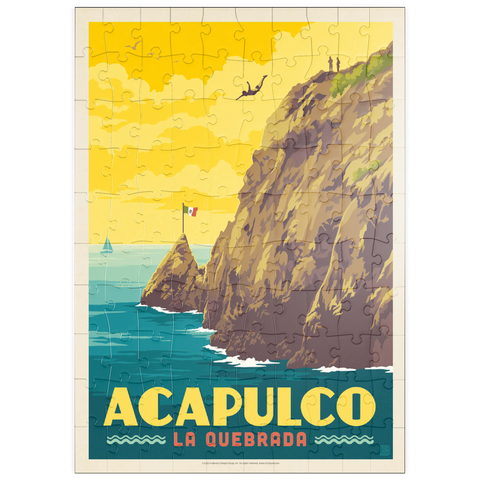 Darstellung des Puzzle Motivs Mexico: Acapulco, La Quebrada puzzleplate Mexico: Acapulco, La Quebrada 100 Puzzle