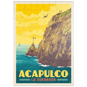 Darstellung des Puzzle Motivs Mexico: Acapulco, La Quebrada - Puzzleteile: 100