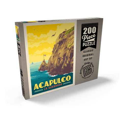 Darstellung des Puzzle Motivs Mexico: Acapulco, La Quebrada Mexico: Acapulco, La Quebrada 200 Puzzle Schachtel Ansicht2