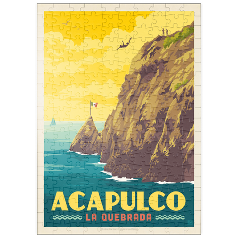 Darstellung des Puzzle Motivs Mexico: Acapulco, La Quebrada puzzleplate Mexico: Acapulco, La Quebrada 200 Puzzle