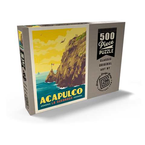 Darstellung des Puzzle Motivs Mexico: Acapulco, La Quebrada Mexico: Acapulco, La Quebrada 500 Puzzle Schachtel Ansicht2