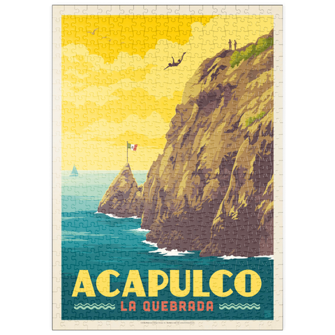 Darstellung des Puzzle Motivs Mexico: Acapulco, La Quebrada puzzleplate Mexico: Acapulco, La Quebrada 500 Puzzle