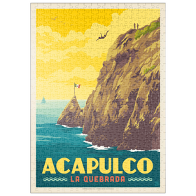 Darstellung des Puzzle Motivs Mexico: Acapulco, La Quebrada - Puzzleteile: 500