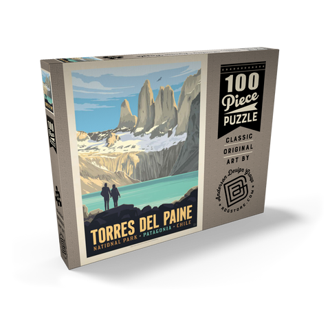 Darstellung des Puzzle Motivs Chile: Torres del Paine National Park (Patagonia) Chile: Torres del Paine National Park (Patagonia) 100 Puzzle Schachtel Ansicht2