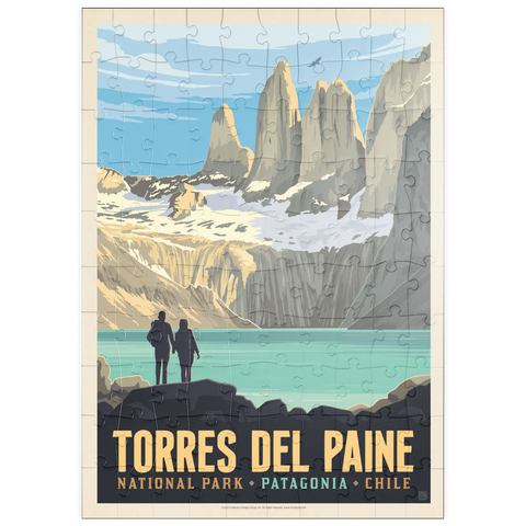 Darstellung des Puzzle Motivs Chile: Torres del Paine National Park (Patagonia) puzzleplate Chile: Torres del Paine National Park (Patagonia) 100 Puzzle