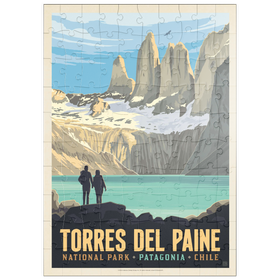 Darstellung des Puzzle Motivs Chile: Torres del Paine National Park (Patagonia) - Puzzleteile: 100