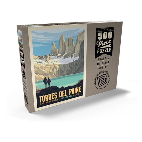 Darstellung des Puzzle Motivs Chile: Torres del Paine National Park (Patagonia) Chile: Torres del Paine National Park (Patagonia) 500 Puzzle Schachtel Ansicht2