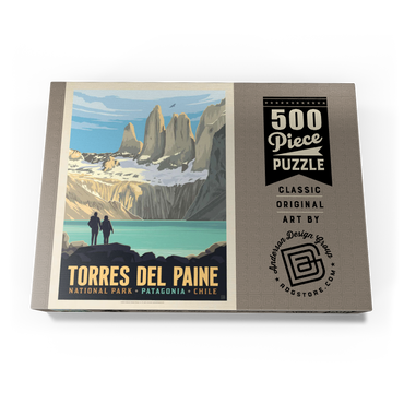 Darstellung des Puzzle Motivs Chile: Torres del Paine National Park (Patagonia) 500 Puzzle Schachtel Ansicht3