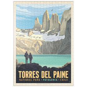 Darstellung des Puzzle Motivs Chile: Torres del Paine National Park (Patagonia) - Puzzleteile: 500