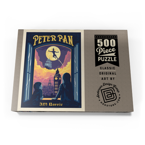 Darstellung des Puzzle Motivs Peter Pan: J.M. Barrie Peter Pan: J.M. Barrie 500 Puzzle Schachtel Ansicht3