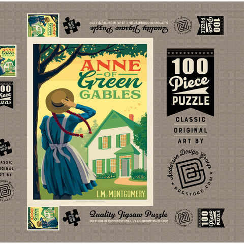 Darstellung des Puzzle Motivs Anne Of Green Gables: Lucy Maud Montgomery Anne Of Green Gables: Lucy Maud Montgomery 100 Puzzle Schachtel 3D Modell