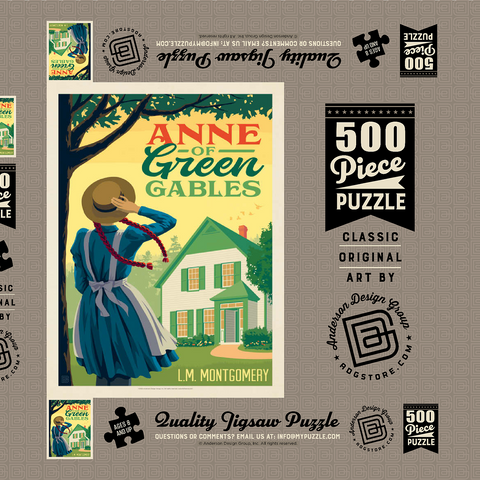 Darstellung des Puzzle Motivs Anne Of Green Gables: Lucy Maud Montgomery Anne Of Green Gables: Lucy Maud Montgomery 500 Puzzle Schachtel 3D Modell