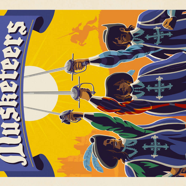 Darstellung des Puzzle Motivs The Three Musketeers: Alexandre Dumas 200 Puzzle 3D Modell