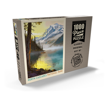Darstellung des Puzzle Motivs North Cascades National Park Lake View Canoe Scene 1000 Puzzle Schachtel Ansicht2