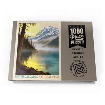 Darstellung des Puzzle Motivs North Cascades National Park Lake View Canoe Scene 1000 Puzzle Schachtel Ansicht3