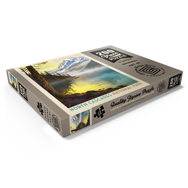 Darstellung des Puzzle Motivs North Cascades National Park Lake View Canoe Scene 200 Puzzle Schachtel Ansicht1
