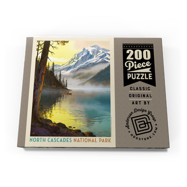 Darstellung des Puzzle Motivs North Cascades National Park Lake View Canoe Scene 200 Puzzle Schachtel Ansicht3