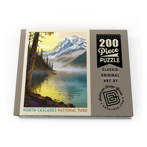 Darstellung des Puzzle Motivs North Cascades National Park Lake View Canoe Scene North Cascades National Park Lake View Canoe Scene 200 Puzzle Schachtel Ansicht3