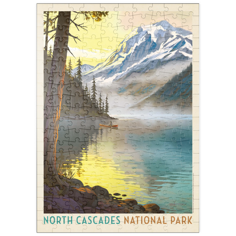 Darstellung des Puzzle Motivs North Cascades National Park Lake View Canoe Scene puzzleplate North Cascades National Park Lake View Canoe Scene 200 Puzzle