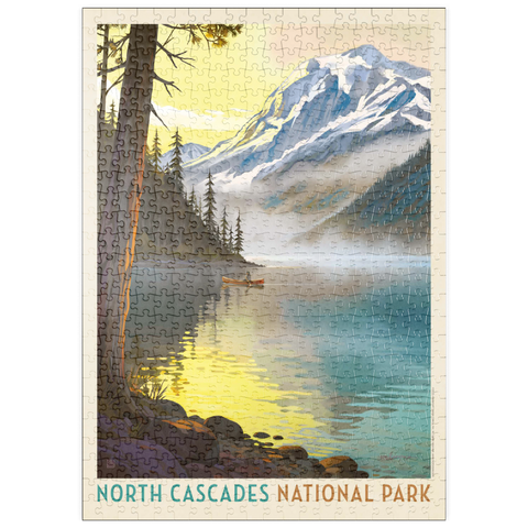 Darstellung des Puzzle Motivs North Cascades National Park Lake View Canoe Scene puzzleplate North Cascades National Park Lake View Canoe Scene 500 Puzzle